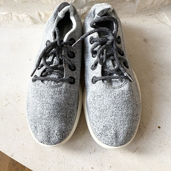 Allbirds Wool Runner Shoes Men's US 11 Gray w/ White Sole - Picture 9 of 11